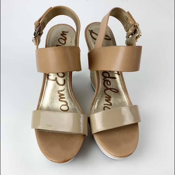 Sam Edelman ‘Korinne’ Nude Platform Wedge Sandal - Picture 2 of 8